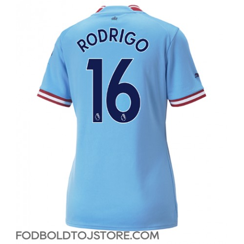 Manchester City Rodri Hernandez #16 Hjemmebanetrøje Dame 2022-23 Kortærmet